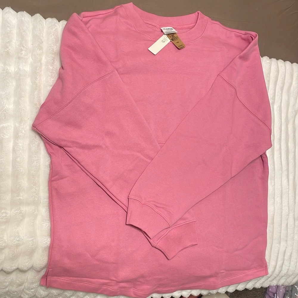 PINK Victoria's Secret Pink and Silver Shine Sweatshirt - Picture 2 of 5